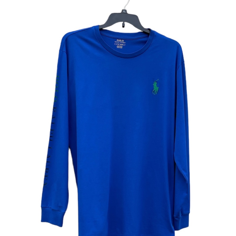 NWT Polo Ralph Lauren Men’s Long Sleeve Shirt Royal Blue. Size Long Tall.